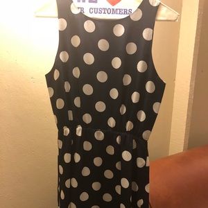 J Crew polka dot navy dress size 0